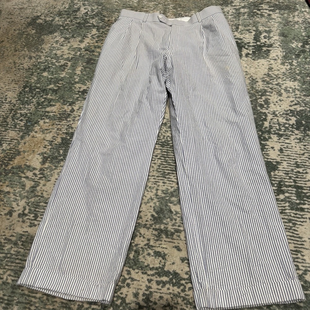 Vintage Haspel Seersucker Pleated Men's Pants 32X29